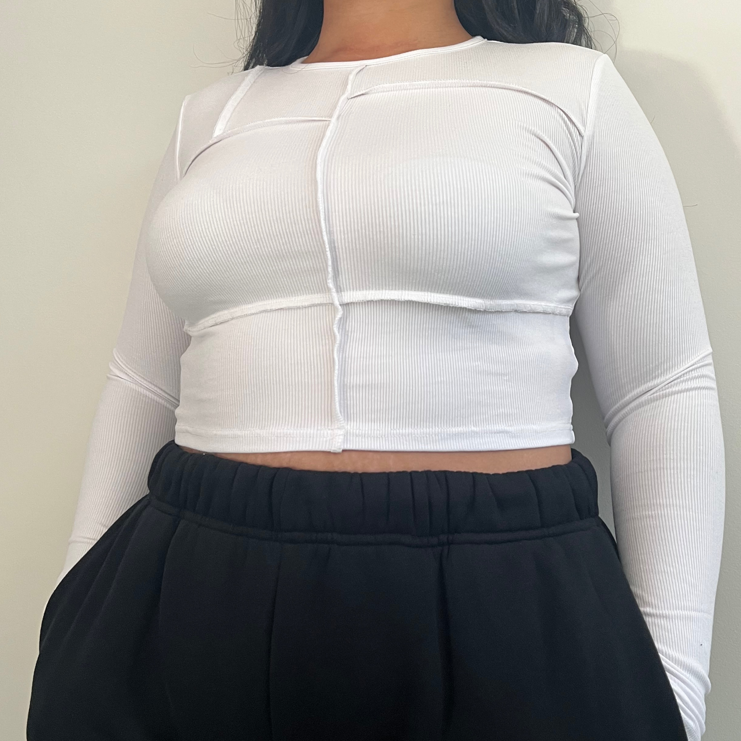 'AALIYAH' LONG-SLEEVE CROP