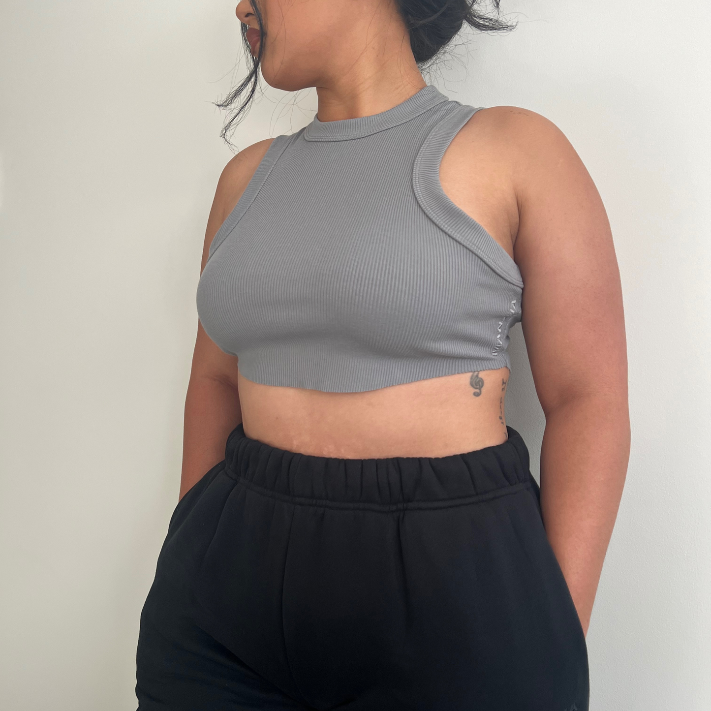 'MYA' RIBBED CROP